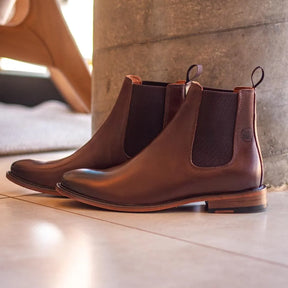 Bota Chelsea Masculina Em Couro Legítimo Estilo Italiana