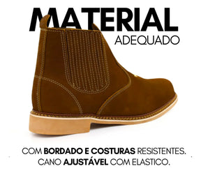 Botina Masculina Wrangler Cowboy Couro Legítimo Costurada