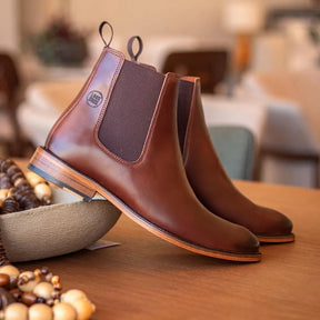 Bota Chelsea Masculina Em Couro Legítimo Estilo Italiana