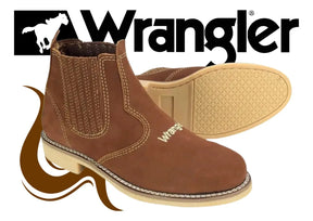 Botina Masculina Wrangler Cowboy Couro Legítimo Costurada