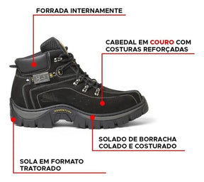 Bota Caterpillar Masculina Adventure Leve Palmilha Gel 2113