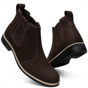 Bota Botina Masculina Chelsea 100% Couro Palmilhas De Gel