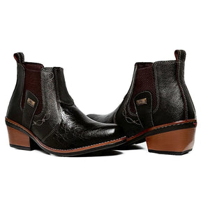 Bota Botina Masculina Texas Country Confortável Couro